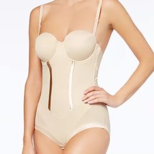 COPY - NEW Maidenform Tummy Control bodysuit 34C beige wired bra non striped sh…
